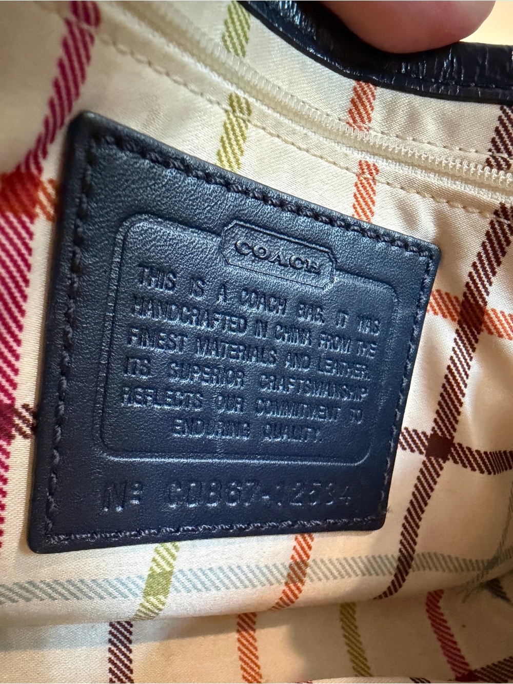 COACH Bleecker Navy Signature Denim & Patent Leather Jessie Crossbody Bag, 12534 - Picture 11 of 16
